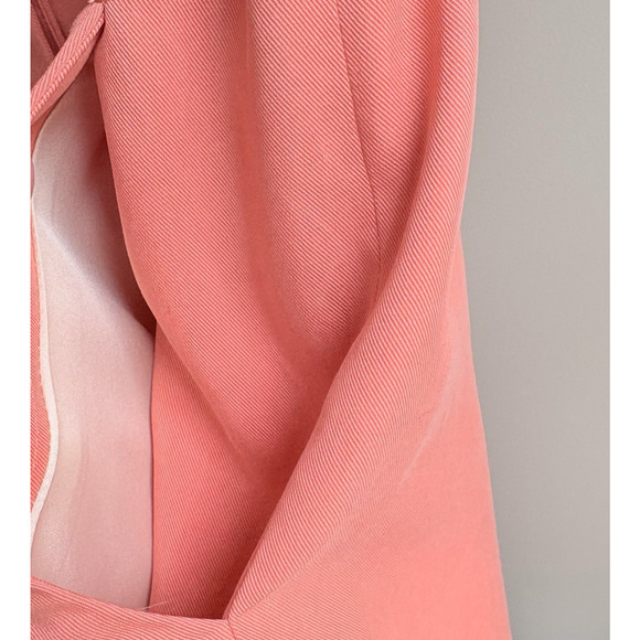 Matison Stone Tencel Button Up Utility Shirt Dress 10 Pocket Lined Coral Peach - Picture 12 of 16